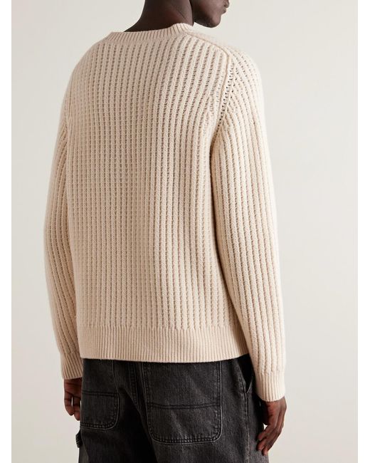 Nili Lotan Natural Demitry Open-knit Sweater for men