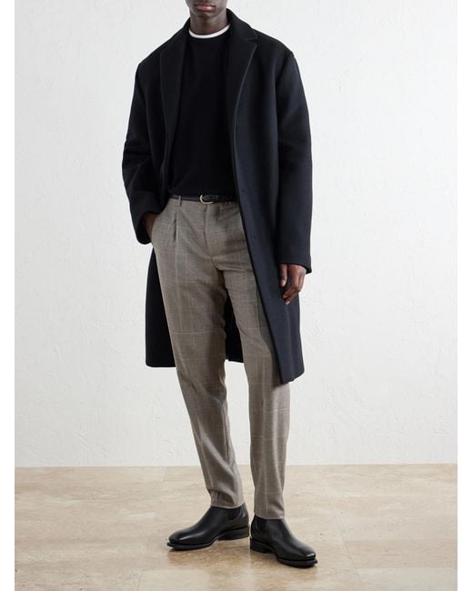 Slowear Gray Tapered Prince Of Wales Checked Wool And Cashmere-Blend Trousers for men