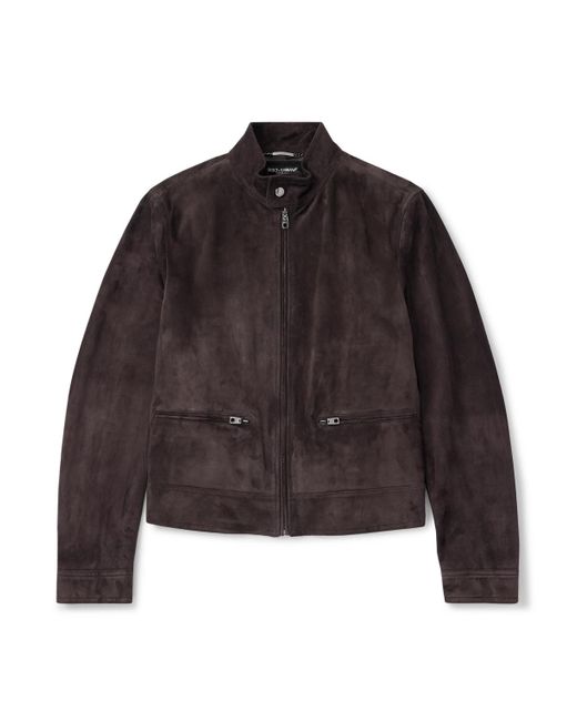 Dolce & Gabbana Brown Suede Jacket for men