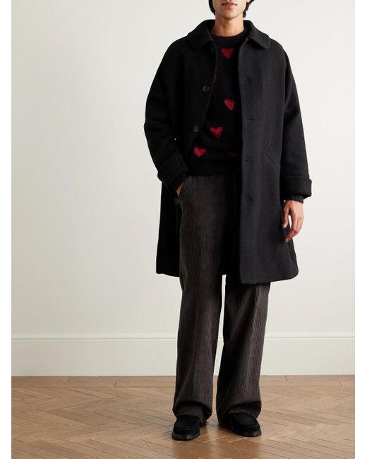 Bell Wool Coat di Bode in Black da Uomo