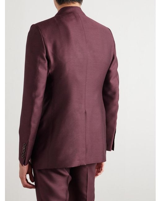 Tom Ford Purple Wool, Mohair And Silk-Blend Twill Suit Jacket for men