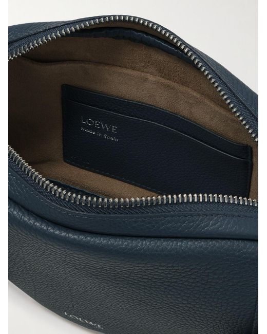 Loewe Blue Pebble Full-Grain Leather Messenger Bag for men