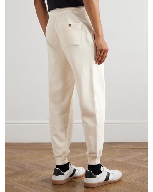 Tom Ford Schmal zulaufende Jogginghose aus Baumwoll-Jersey in Natural für Herren