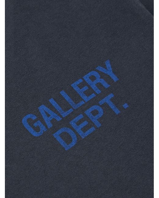 GALLERY DEPT. Blue Souvenir Logo-Print Cotton-Jersey T-Shirt for men