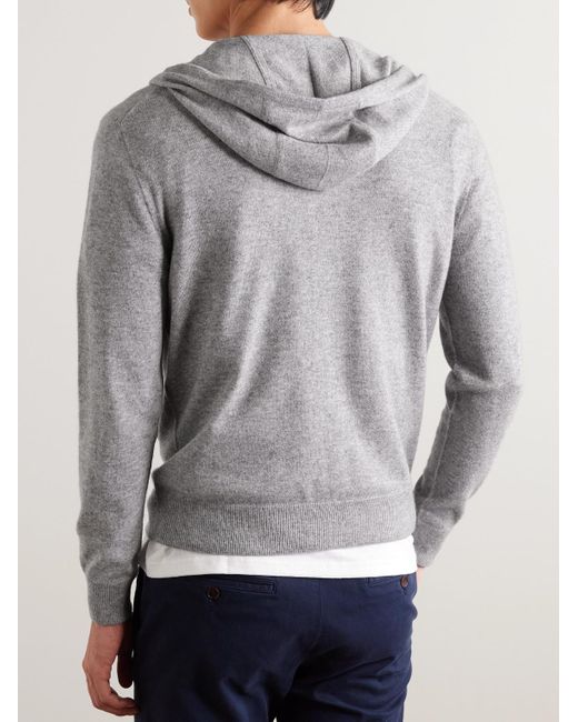 Mr P. Gray Wool And Cashmere-blend Zip-up Hoodie for men