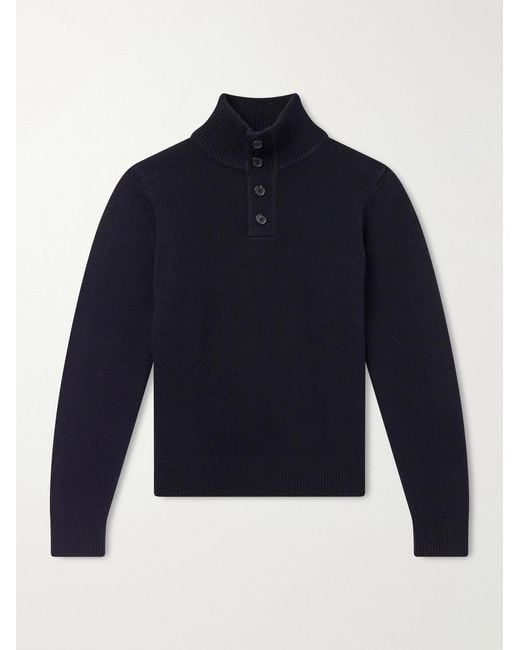 Nili Lotan Blue Natan Wool And Cashmere-Blend Sweater for men