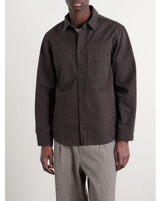 A.P.C. Black Noah Cotton-Twill Blouson Jacket for men