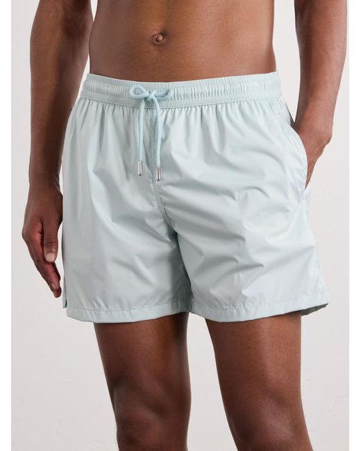 Thom Sweeney Blue Straight-leg Mid-length Swim Shorts for men