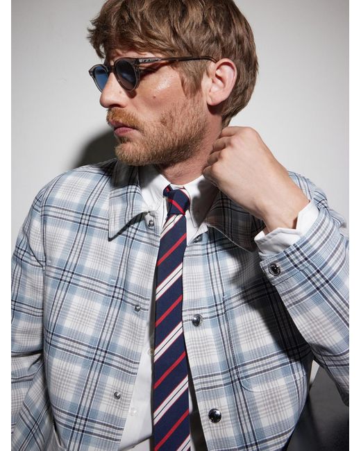 Thom Browne Blue Round-Frame Acetate Sunglasses for men