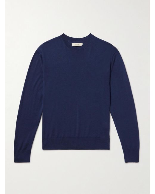 James Purdey & Sons Blue Cashmere Sweater for men