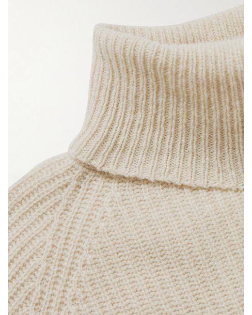 John Smedley Natural Auckland Recycled-Cashmere And Wool-Blend Rollneck Sweater for men