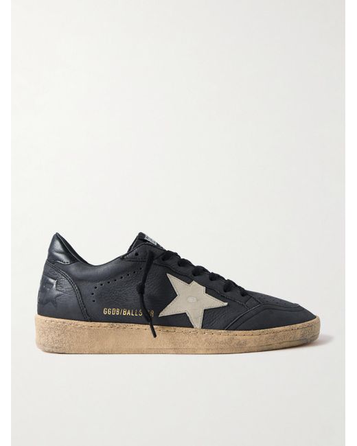 Golden Goose Deluxe Brand Blue Ball Star Distressed Leather Sneakers for men