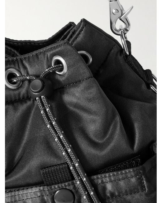 Porter-Yoshida and Co Black Balloon Sac Camouflage-Print Nylon-Twill Bucket Bag for men