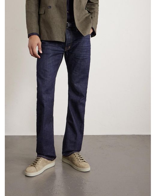 Tom Ford Natural Warwick Perforated Suede Sneakers for men