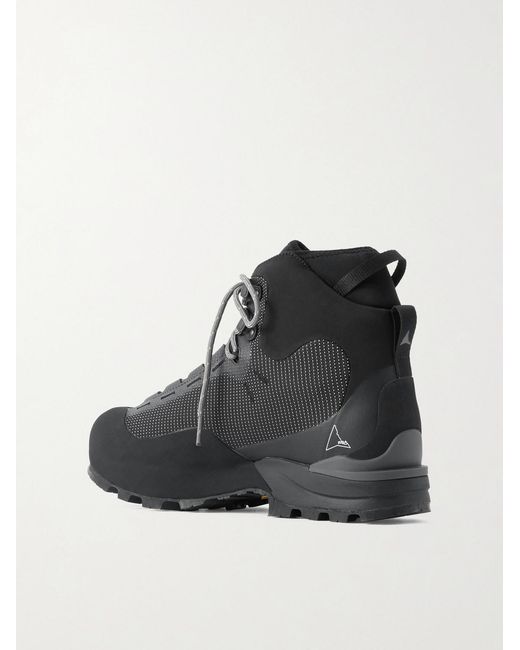 Roa Black Hida Rubber-Trimmed Cordura Hiking Boots for men