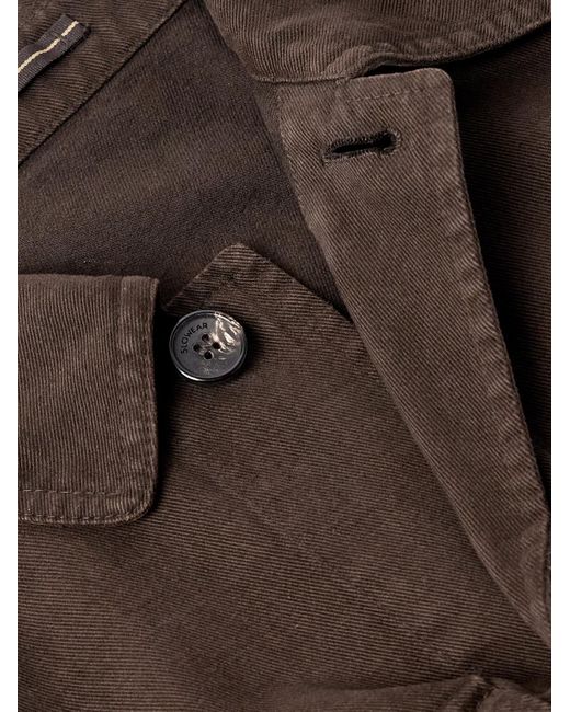Slowear Brown Incotex Cotton And Cashmere-Blend Overshirt for men