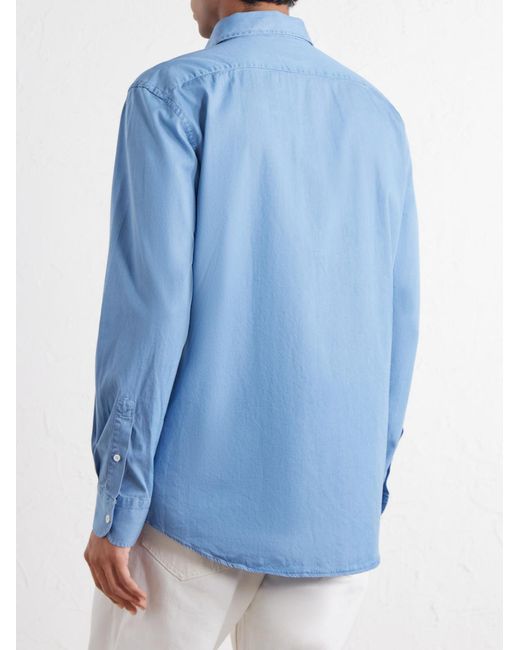 Zegna Blue Denim Shirt for men