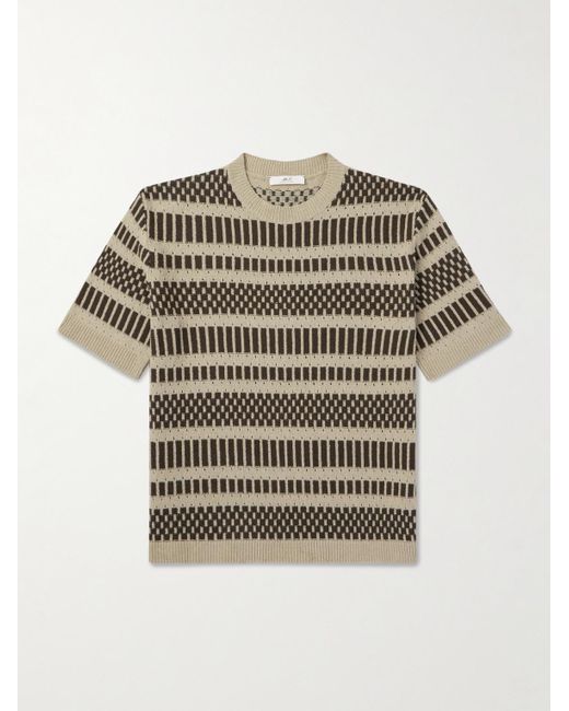 Mr P. Gray Striped Terry T-shirt for men