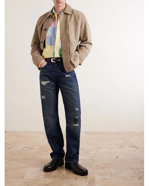 Polo Ralph Lauren Blue Patchwork Cotton Shirt for men