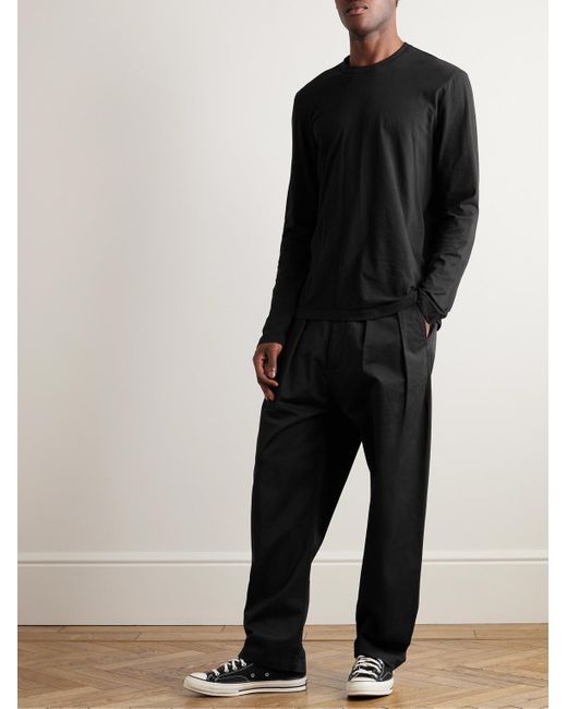 James Perse Black Cotton-Jersey T-Shirt for men