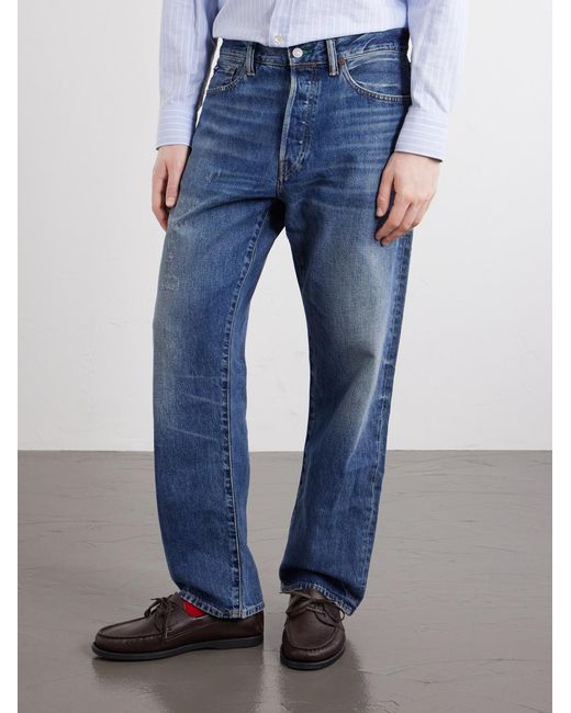 Polo Ralph Lauren Blue Straight-leg Distressed Jeans for men