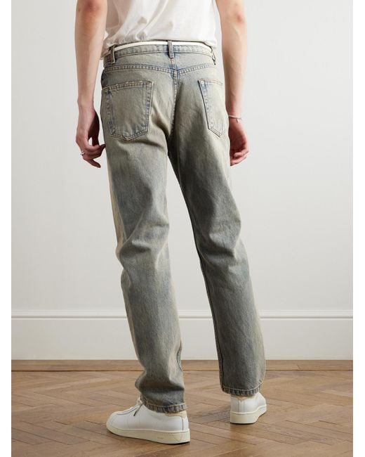 Jeans A Gamba Dritta Slim-Fit di RRR123 in Gray da Uomo