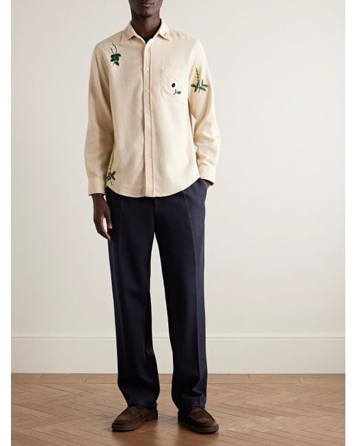 Pantaloni di Portuguese Flannel in Blue da Uomo