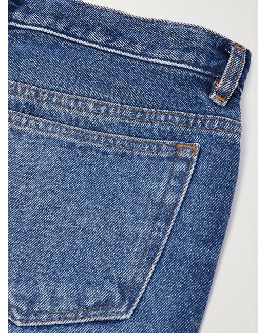 A.P.C. Blue Martin Straight-leg Cropped Stonewashed Jeans for men