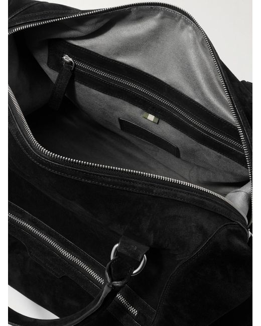 Officine Creative Black Jules 002 Suede Weekend Bag for men