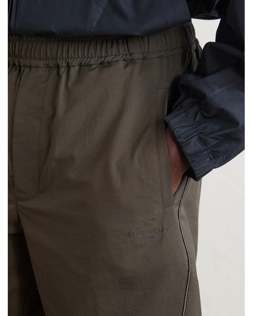 Givenchy Green Straight-Leg Shell Shorts for men