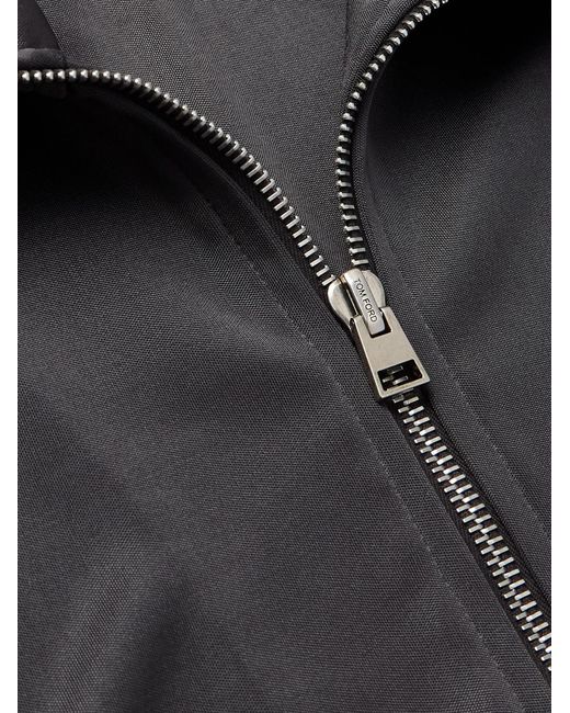 Tom Ford Gray Striped Jersey Track Jacket for men