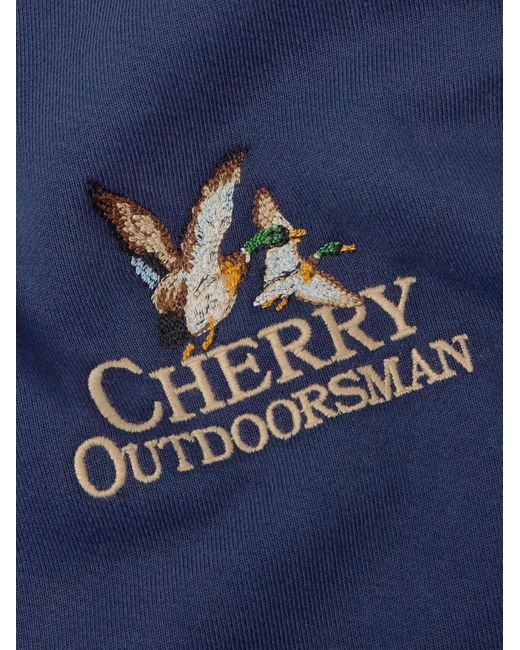 Pantaloni sportivi a gamba affusolata in jersey di cotone con logo ricamato di CHERRY LA in Blue da Uomo