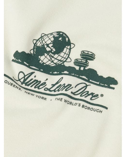 Aimé Leon Dore Unisphere T-Shirt aus Baumwoll-Jersey mit Logoprint in Natural für Herren