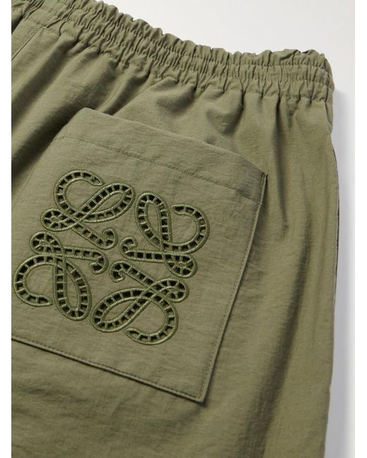 Paula's Ibiza Pantaloni cropped a gamba dritta in misto cotone con coulisse di Loewe in Green da Uomo