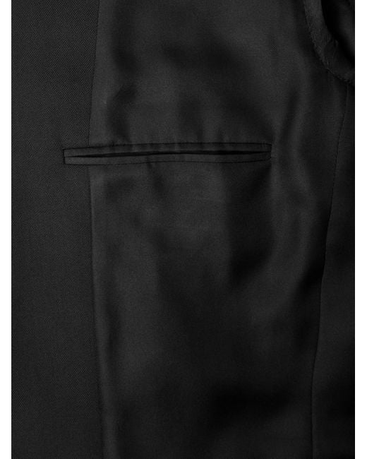 Saint Laurent Black Wool-gabardine Blazer for men