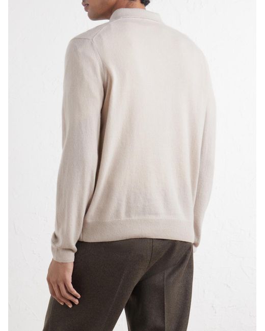 Sunspel Natural Cashmere Polo-Shirt for men