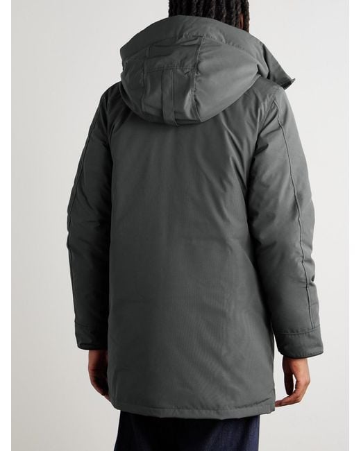 Canada Goose Gray Langford Cordura®-trimmed Arctic Tech® Hooded Down Parka for men