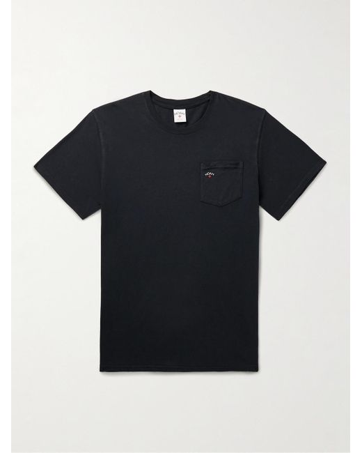 Noah NYC Black Core Logo-print Cotton-blend Jersey T-shirt for men