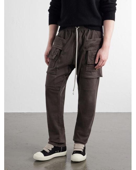 Rick Owens Black Jumbolace Denim Sneakers for men