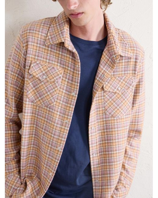 God's True Cashmere Pink Midnight Rose Checked Cashmere Shirt for men