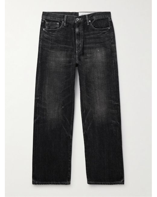 Neighborhood Black Straight-Leg Selvedge Jeans for men