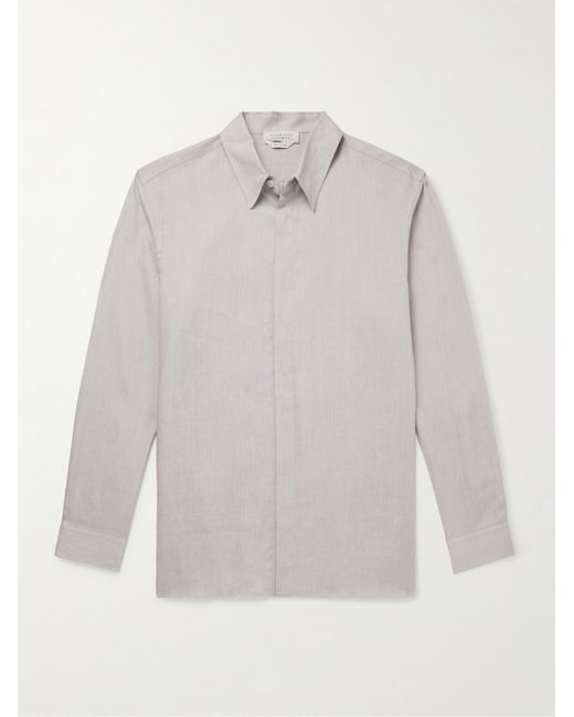 Gabriela Hearst White Nicolas Linen Shirt for men