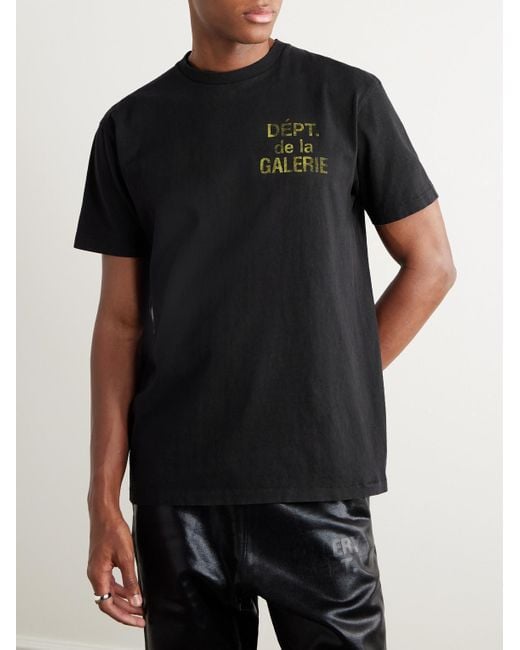 GALLERY DEPT. Black French Logo-print Cotton-jersey T-shirt for men