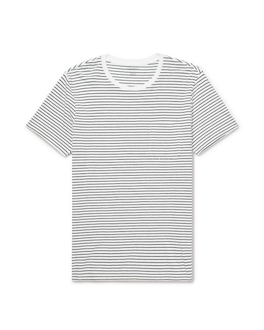Club Monaco White Williams Striped Cotton-jersey T-shirt for men