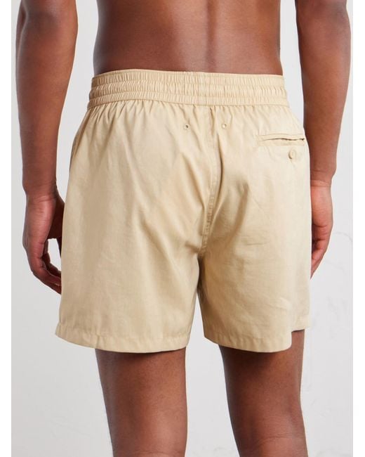 Frescobol Carioca Natural Rio Straight-Leg Mid-Length Linen-Blend Swim Shorts for men