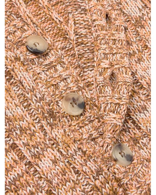 Federico Curradi Natural Ribbed Mulberry Silk Cardigan for men