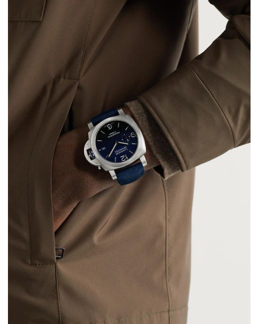 Panerai Blue Luminor Marina Automatic 44Mm Esteel And Recycled Pet Watch, Ref. No. Pam01157 for men