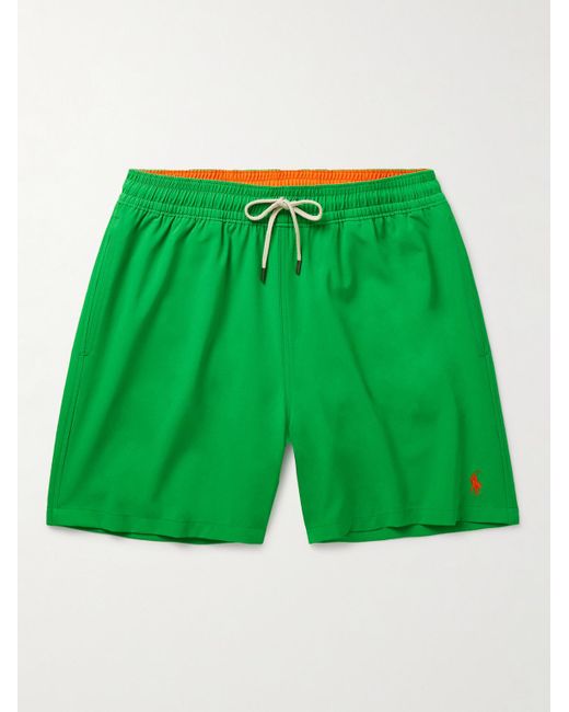Polo Ralph Lauren Green Traveler Straight-leg Mid-length Recycled Swim Shorts for men