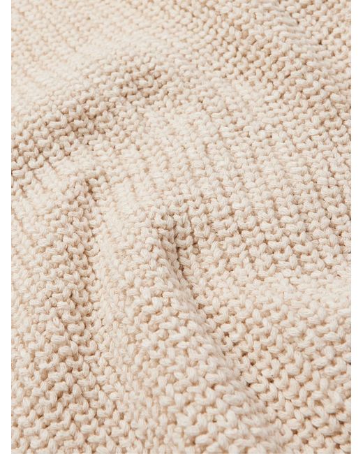 Lemaire Natural Ribbed Cotton Cardigan for men