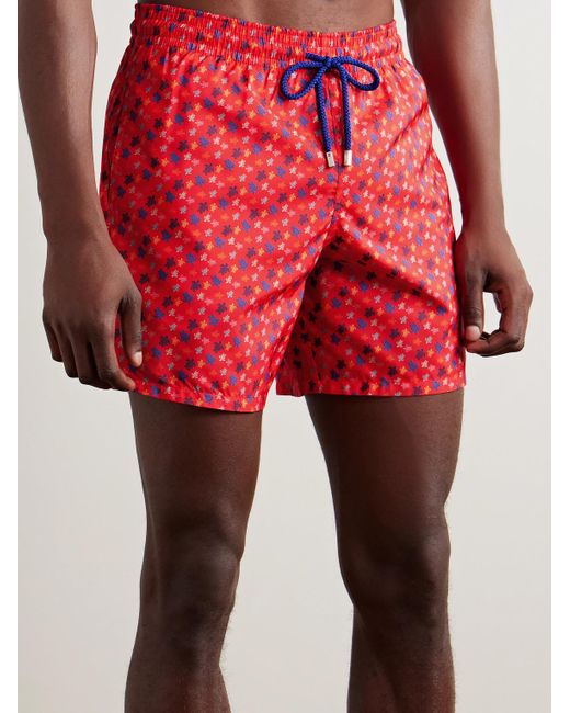 Shorts Da Mare Medi A Gamba Dritta di Vilebrequin in Red da Uomo